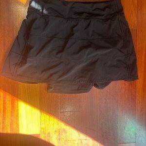 lululemon athletica Black Athletic Skort with Built-In Shorts